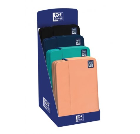 Oxford B-Case Expositor con 10 Fundas para Portatil hasta 16" - Compartimento Acolchado - Bolsillo Exterior con Cremallera - Colores Surtidos