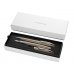Pelikan Jazz Noble Set de Boligrafo y Estilografica - Cuerpo Satinado con Detalles Cromados - Incluye Estuche de Regalo - Color Pardo