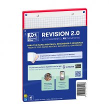 Oxford Pack de 30 FlashCards 2.0 - Formato A5 - Cuadricula 5x5mm - Cartulina de 250g - Digitalizacion de Textos con App - Color Rojo