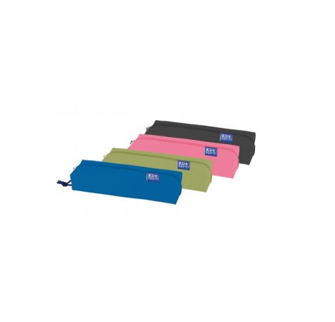Oxford Kangoo Live and Go Estuche Rectangular Mediano - Goma Elastica para Cuadernos - 22x3.5x7cm - Colores Surtidos (5 uds)
