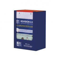 Oxford Expositor con 10 Packs de 30 FlashCards 2.0 - Formato A5 - Cuadricula 5x5mm - Cartulina de 250g - Digitalizacion de Textos con App - Color Rojo