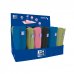 Oxford Live and Go Expositor con 22 Estuches - 8 Rectangulares Medianos - 10 Cuadrados Compactos - 4 Cuadrados Grandes - 39.5x24x24.5cm - Colores Vivos Surtidos