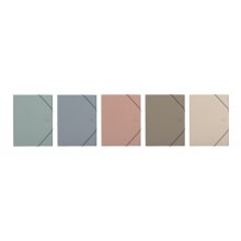 Oxford Forest Carpeta con Solapas - Formato A4+ - Cierre con Goma - Polyfoam - Plastico Reciclado - Colores Neutros Surtidos (10 uds)