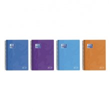 Oxford School Agenda Escolar con Espiral - Castellano - Tapa de Plastico - Formato Cuartilla - Semana Vista - Colores Surtidos (10 uds)