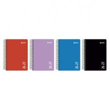 Enri Agenda Escolar con Espiral - Castellano - Tapa de Plastico - Formato Cuartilla - Dia Pagina - Colores Surtidos (4 uds)