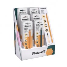 Pelikan Expositor con 12 Lapices Infinitos - Cuerpo de Aluminio - Permite Escribir hasta 16km sin Afilar - Capuchon a Juego - Borrable - Colores Surtidos Pelikan Expositor con 12 Lapices Infinitos - Cuerpo de Aluminio - Permite Escribir hasta 16km sin Afilar - Capuchon a Juego - Borrable - Colores Surtidos