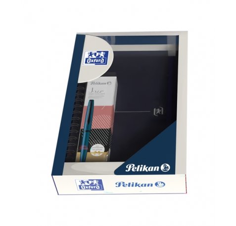 Oxford Pack Escolar con Cuaderno de Espiral Identity B5 - Boligrafo de Metal Jazz Noble - Tapa Extradura - Punteado - Digitalizacion de Notas con App - Colores Surtidos
