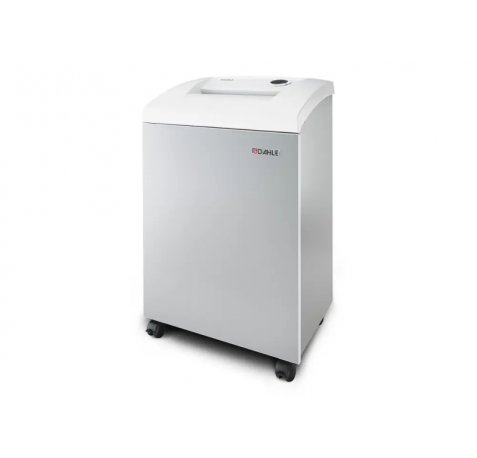Dahle 106 Destructora de Papel Manual Corte en Tiras P-2 - Destruye hasta 22 Hojas - Papelera de 60L - Ruedas Giratorias con Freno - Destruye Papel, Tarjetas, Clips, Cd`s - Color Blanco