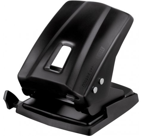 Maped Essentials Metal E-4044 Perforadora de Sobremesa - 2 Agujeros - Regleta Multi-Formatos - Hasta 45 Hojas a la vez - Color Negro