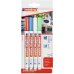Edding 4085 Basicos Pack de 4 Rotuladores de Tiza Liquida - Punta Redonda - Trazo 1-3mm - Olor Neutro - Colores Blanco, Azul, Verde y Rojo