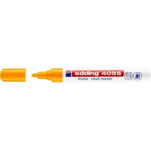 Edding 4095 Rotulador de Tiza Liquida - Punta Redonda - Trazo entre 2 y 3mm - Olor Neutro  - Color Naranja Neon (10 uds)