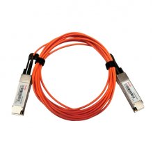Ruijie 40G-AOC-5M Cable de Fibra Optica - 5 Metros - 2 Modulos Transceptores QSFP+ - Velocidad hasta 40Gbps - Color Naranja