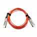 Ruijie 40G-AOC-5M Cable de Fibra Optica - 5 Metros - 2 Modulos Transceptores QSFP+ - Velocidad hasta 40Gbps - Color Naranja