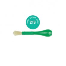 Milan 213 Pincel para Cola y Tempera - Cerda Natural Gruesa - Facil Agarre - Mango de Plastico Corto - Color Verde