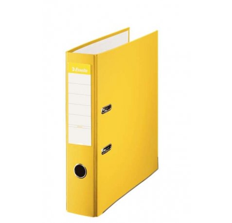 Esselte Archivador de Palanca - Formato Folio - Lomo 75mm - Capacidad para 500 Hojas - Color Amarillo