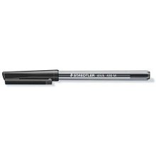 Staedtler Stick 430 Boligrafo con Capuchon - Punta 0.35mm - Tinta Endeleble - Color Negro (50 uds)