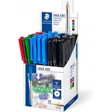 Staedtler Stick 430 Pack de 50 Boligrafos - Punta 0.35mm - Tinta Endeleble - Colores Surtidos (50 uds)