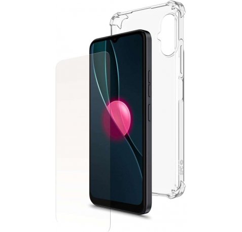 SPC Pack de Funda y Cristal Templado Compatible con SPC Discovery de 6.5" - Carcasa Extrarresistente - Proteccion contra Arañazos - Diseño Transparente - Color Negro