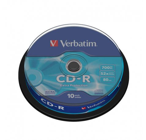 Verbatim CD-R 52x 700MB (Tarrina 10 Uds)
