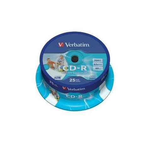 Verbatim CD-R Printables 52x 700MB (Tarrina 25 Uds)