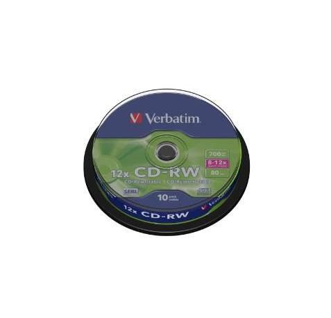 Verbatim CD-RW Regrabable 8-12x 700MB (Tarrina 10 Uds)