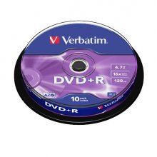 Verbatim DVD+R 16x 4.7GB (Tarrina 10 Uds)