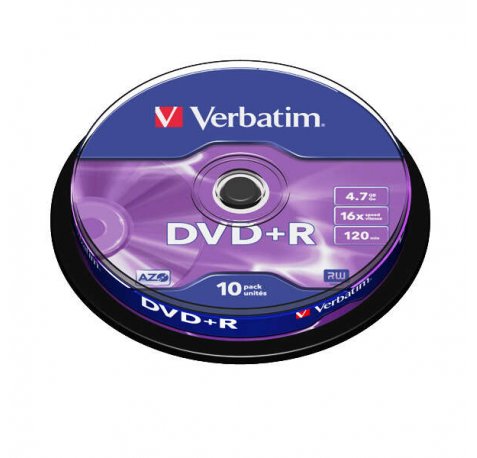 Verbatim DVD+R 16x 4.7GB (Tarrina 10 Uds)