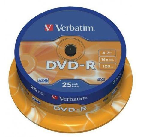 Verbatim DVD-R 16x 4.7GB (Tarrina 25 Uds)