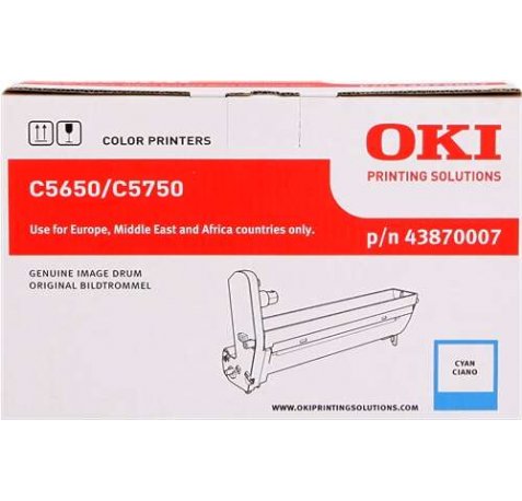 OKI C5650 / C5750 Cyan Tambor de Imagen Original - 43870007 (Drum)