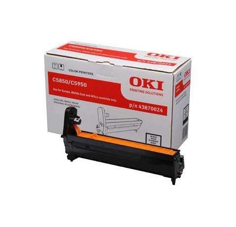 OKI C5850 / C5950 / MC560 Negro Tambor de Imagen Original - 43870024 (Drum)