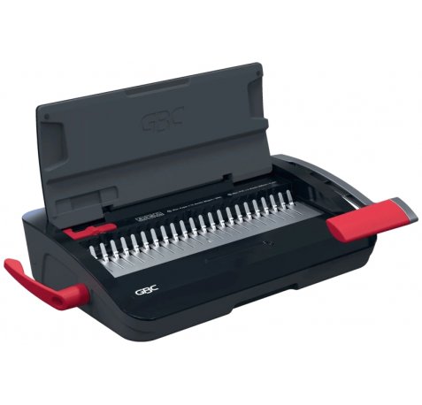 GBC CombBind CB12 Encuadernadora Manual de Canutillo - Encuaderna hasta 165 Hojas A4 - Puede Perforar hasta 14 Hojas - Rapida y Sencilla de Usar - Color Negro