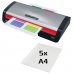GBC 250 Home Office A4 Plastificadora - Calentamiento en 1 Minuto - Desde Documentos de Identidad hasta Documentos A4 - Compatible con Bolsas de 75 a 125 micras - Color Negro/Plata