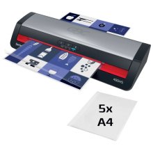 GBC 480HS Office A3 Plastificadora - Calentamiento en 1 Minuto - Desde Documentos de Identidad hasta Documentos A3 - Compatible con Bolsas de 75 a 175 micras - Color Negro/Plata