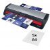 GBC 480HS Office A3 Plastificadora - Calentamiento en 1 Minuto - Desde Documentos de Identidad hasta Documentos A3 - Compatible con Bolsas de 75 a 175 micras - Color Negro/Plata