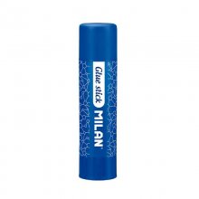 Milan Barra de Pegamento Grande - Capacidad 40gr - Sin Disolventes - Secado Rapido - Uso Escolar (12 uds)