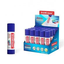 Erichkrause Pegamento en Barra Extra - Formula Super Fuerte en Base a PVP - Consumo Economico - Adhesion Rapida y Fiable - Facil de Lavar con Agua - No Toxico - sin Solventes - Resistente al Frio - Ideal para Papel, Carton y Tela - Color Blanco (20 uds)