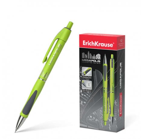Erichkrause Megapolis Concept 07 ?? - Carcasa Redonda y Neon - Zona de Agarre Ergonomica - Dureza HB - Color Neon (12 uds)