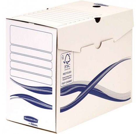 Fellowes Bankers Box Basic Pack de 25 Cajas de Archivo Definitivo A4+ 150mm - Montaje Manual - Carton Reciclado Certificacion FSC
