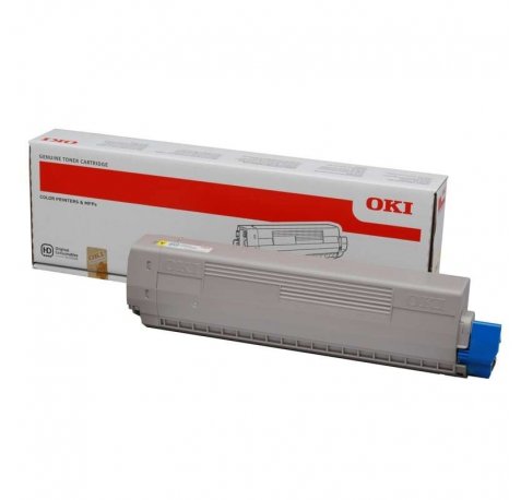OKI C822 Amarillo Cartucho de Toner Original - 44844613
