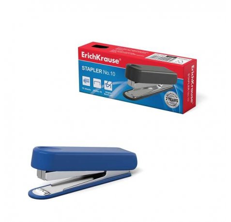 Erichkrause Grapadora ?10 - Hasta 15 Hojas - Plastico Resistente a Golpes - Mecanismo de Acero - Capacidad 50 Grapas - Garantia 2 Años - Varios Colores/Diseños Disponibles