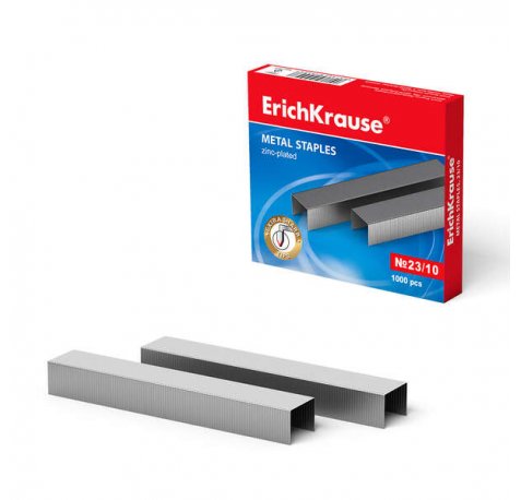 Erichkrause Grapas ?23/10 - 1000 Grapas - Alta Calidad y Resistencia Mejorada - Resistente a La Corrosion - Color Plateado