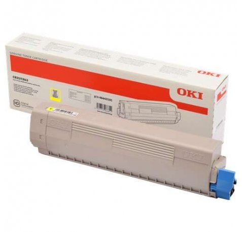 OKI C833 / C843 Amarillo Cartucho de Toner Original - 46443101