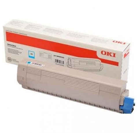 OKI C833 / C843 Cyan Cartucho de Toner Original - 46443103