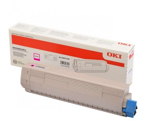 OKI C823 / C833 / C843 Magenta Cartucho de Toner Original - 46471102