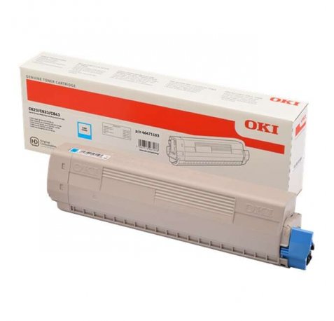OKI C823 / C833 / C843 Cyan Cartucho de Toner Original - 46471103