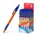 Erichkrause Boligrafo Automatico R-301 Naranja Matic&Grip 07 - Cuerpo Hexagonal Opaco - Grip de Goma - Punta de 07mm - Tinta de Secado Rapido - Color Azur (50 uds)