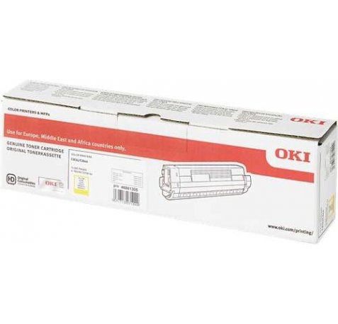 OKI C834 / C844 Amarillo Cartucho de Toner Original - 46861305