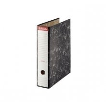Esselte Archivador de Palanca - Carton - Cantoneras Metalicas - Lomo 75mm - Capacidad para 500 Hojas - Color Negro Jaspeado (20 uds)