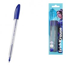 Erichkrause Pack de 3 Boligrafos U-108 Classic Stick 1.0 - Ultra Glide Technology - Color Azul