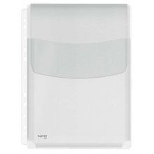 Leitz Pack de 5 Fundas Fuelle con Solapa A4 Multitaladro 11 - Capacidad 200 Hojas - Fabricada en PVC de 170 Micras - Expansibles hasta 20mm - Textura Lisa